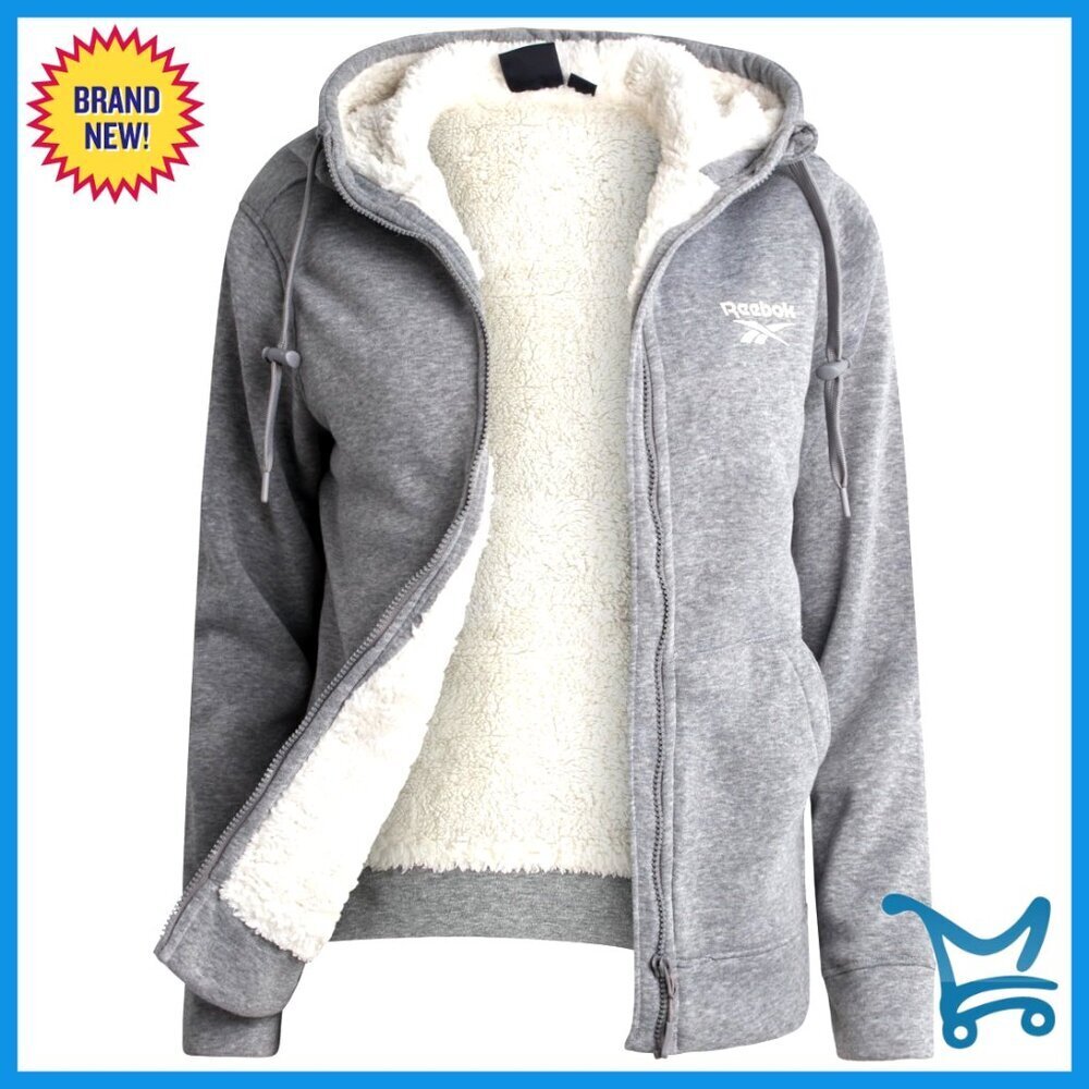 Lightweight Fleece Jacket Sherpa Lined Zip Up Hoodie Cozy Winter Active Wear